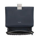 Kate Spade Deco Quilted Glitter Suede Chain Shoulder Bag Navy Multi