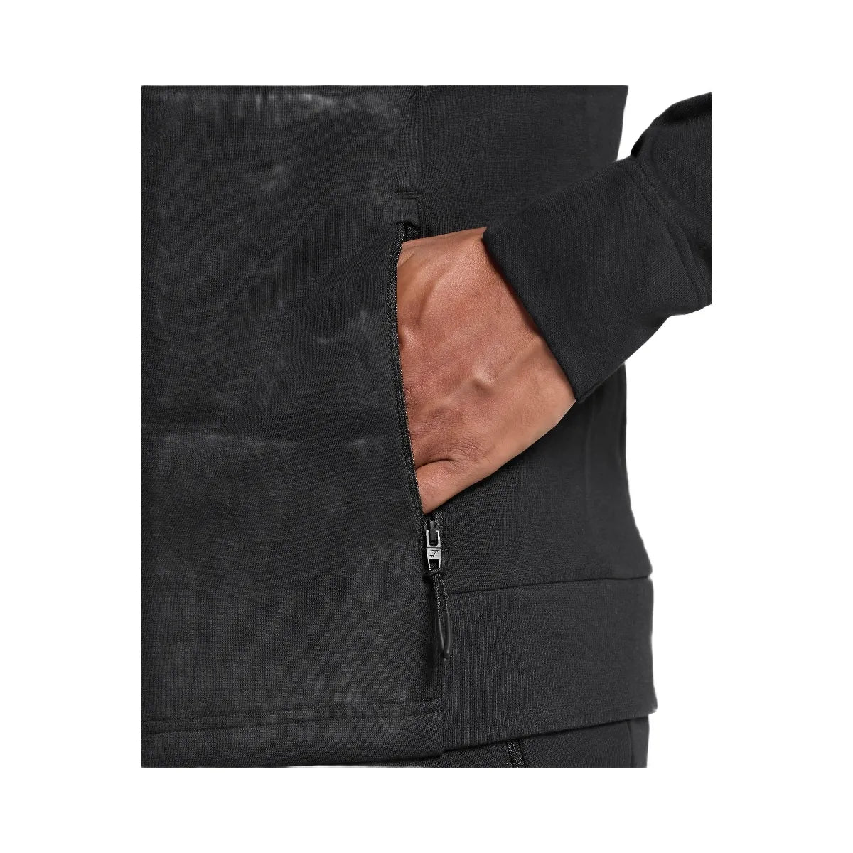 Gymshark Interlock Tech Zip Up Hoodie - Black