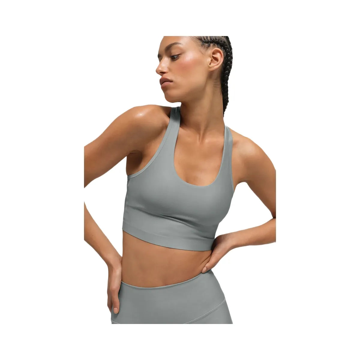 Alo Women's Airlift Super Sleek Bra Tank - Lunar Grey