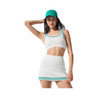 Alo Women's Tennis Club Sweater Knit Bra - White/Spruce Green