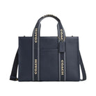 Coach Smith Tote Bag Pebbled Leather-Gold-Denim Multi
