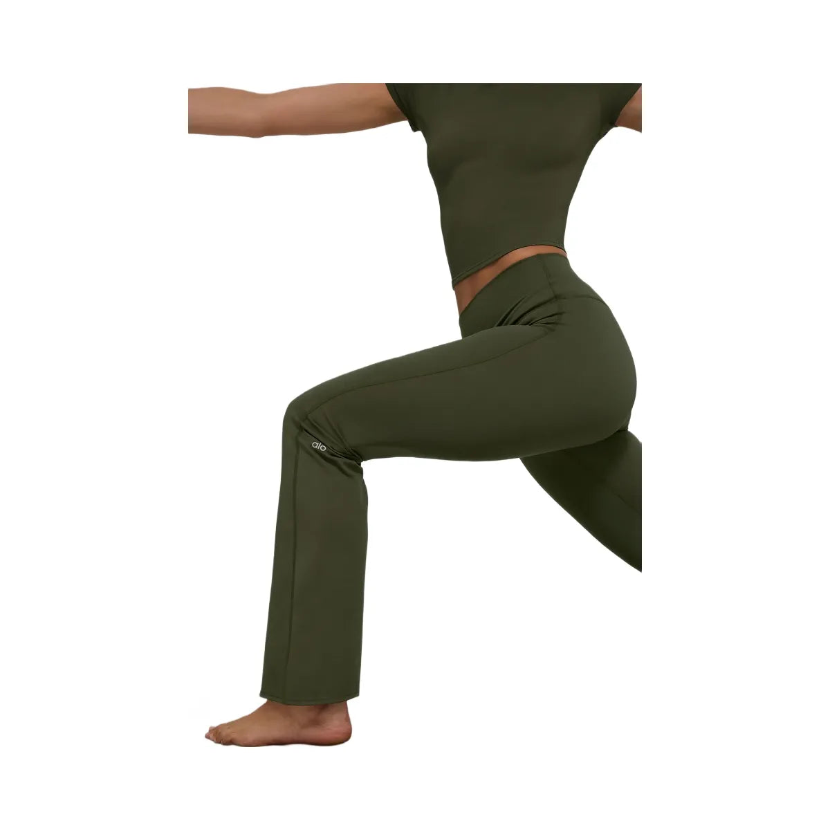 Alo Women's ALO Softsculpt High-Waist 7/8 Bootcut Legging - Green Olive