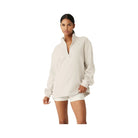 Alo Women's Renown Heavy Weight 1/4 Zip - Bone