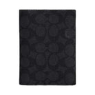 Coach Passport Card Case In Signature Canvas Signature Canvas-Gunmetal-Charcoal-Black