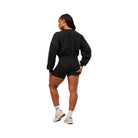 Gymshark Power Washed Sweat Top - Black/Acid Wash Small Ball