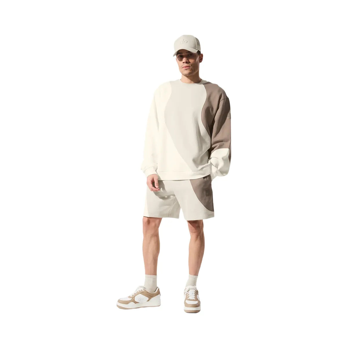 Alo Men's 7" Make Waves Short - Ivory/Bone/Gravel