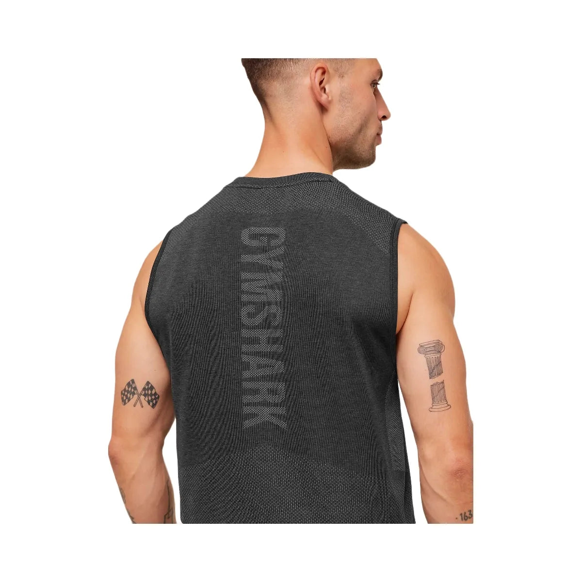 Gymshark Lightweight Seamless Tank - Black/Silhouette Grey