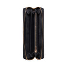 Coach Long Zip Around Wallet Pebbled Leather-Gold-Midnight