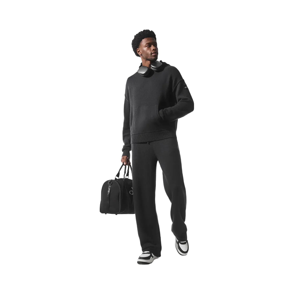Alo Men's Wool Cashmere New Class Hoodie - Black