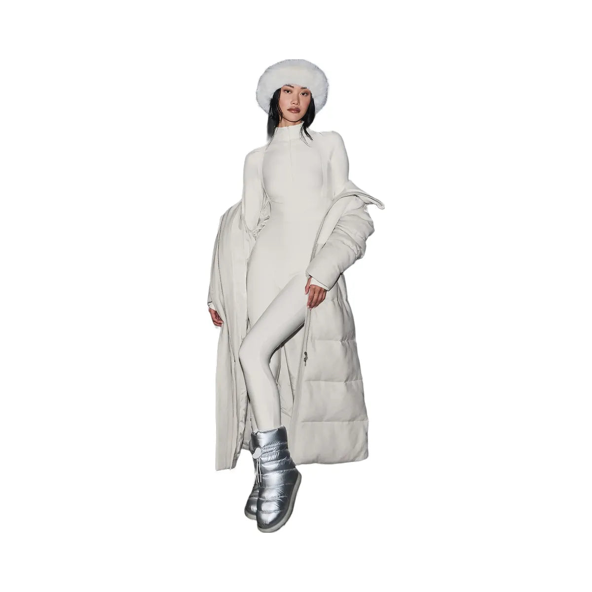 Alo Women's Snowfall Puffer Coat - White Oak