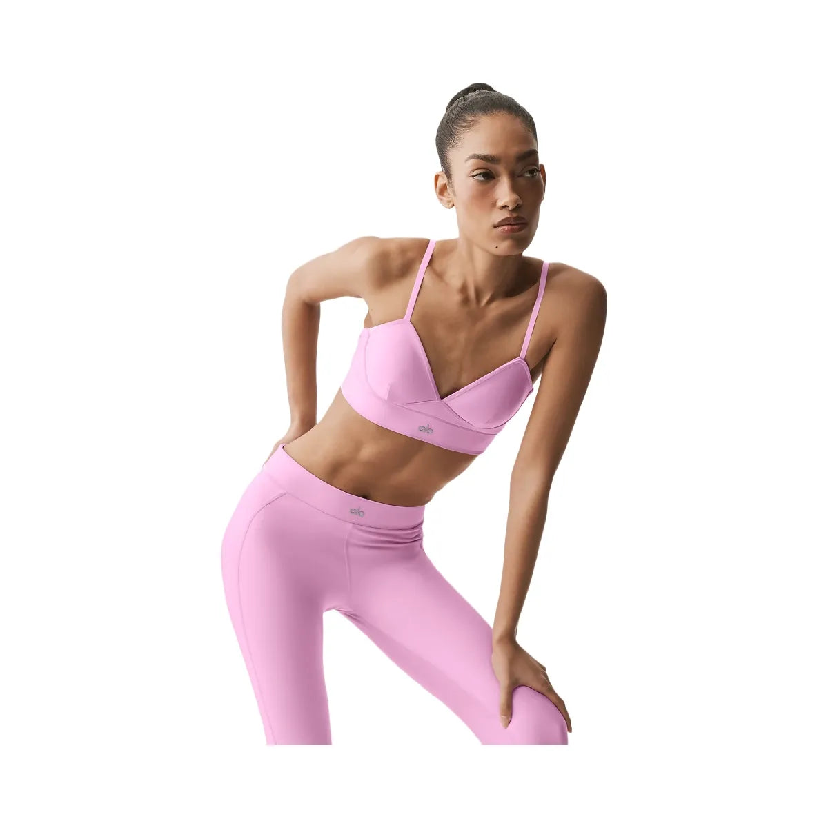 Alo Women's Airlift Love Language Bra - Candy Heart Pink