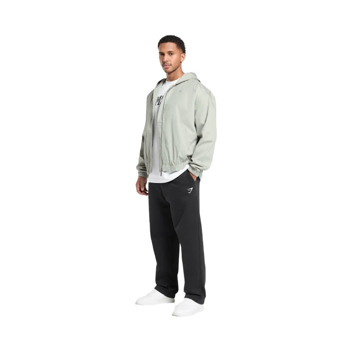 Gymshark Oversized Hooded Jacket - Stone Grey