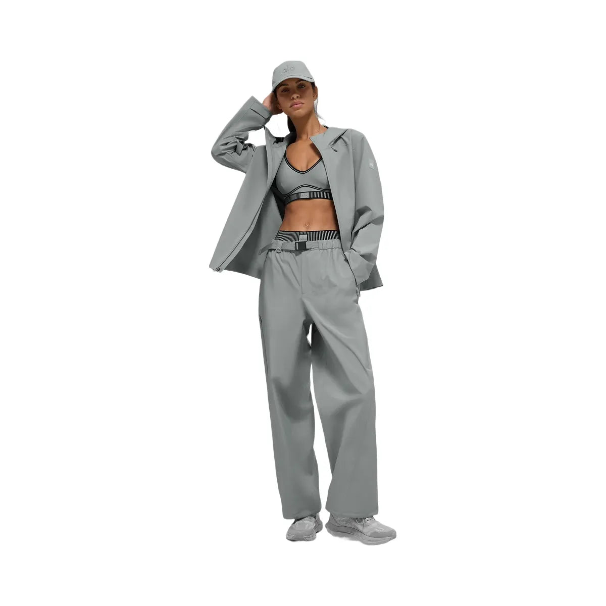 Alo Women's Alpha Shell Jacket - Lunar Grey