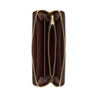 Coach Long Zip Around Wallet Calf Leather-Gold-Maple