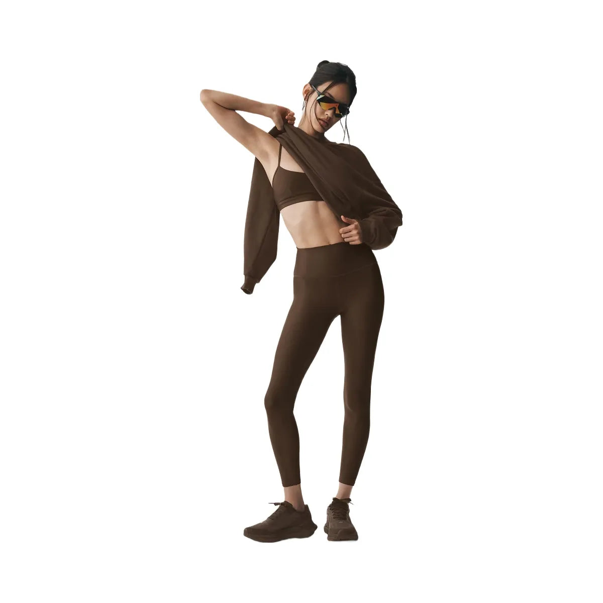 Alo Women's 7/8 High-Waist Airlift Legging - Espresso