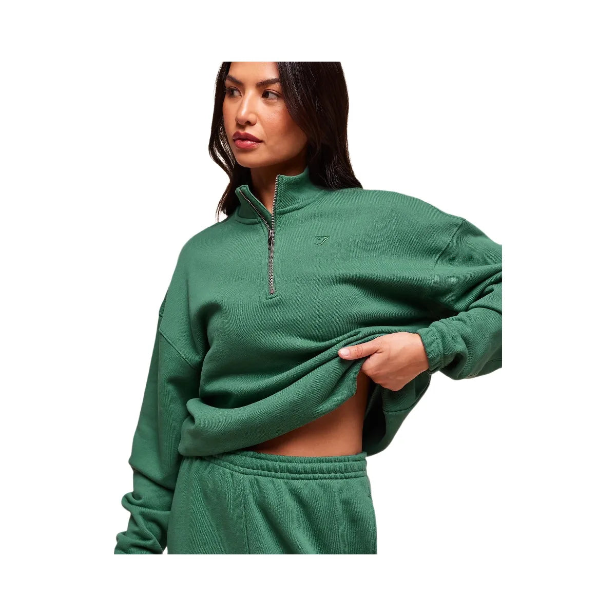 Gymshark Rest Day Sweats 2.0 1/4 Zip Pullover - Lift Green
