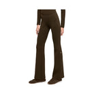 Alo Women's Denim Knit High-Waist Flare Pant - Espresso/Black
