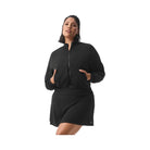 Alo Women's Cropped Doubles Only Full Zip Jacket - Black