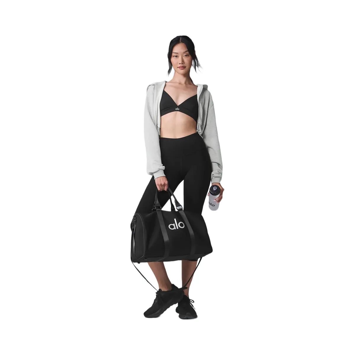 Alo Women's Sweet Escape Zip Up Hoodie - Athletic Heather Grey