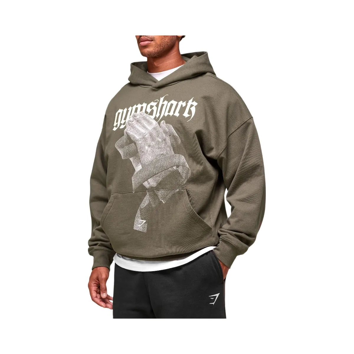 Gymshark Prayer Hands Hoodie - Camo Brown