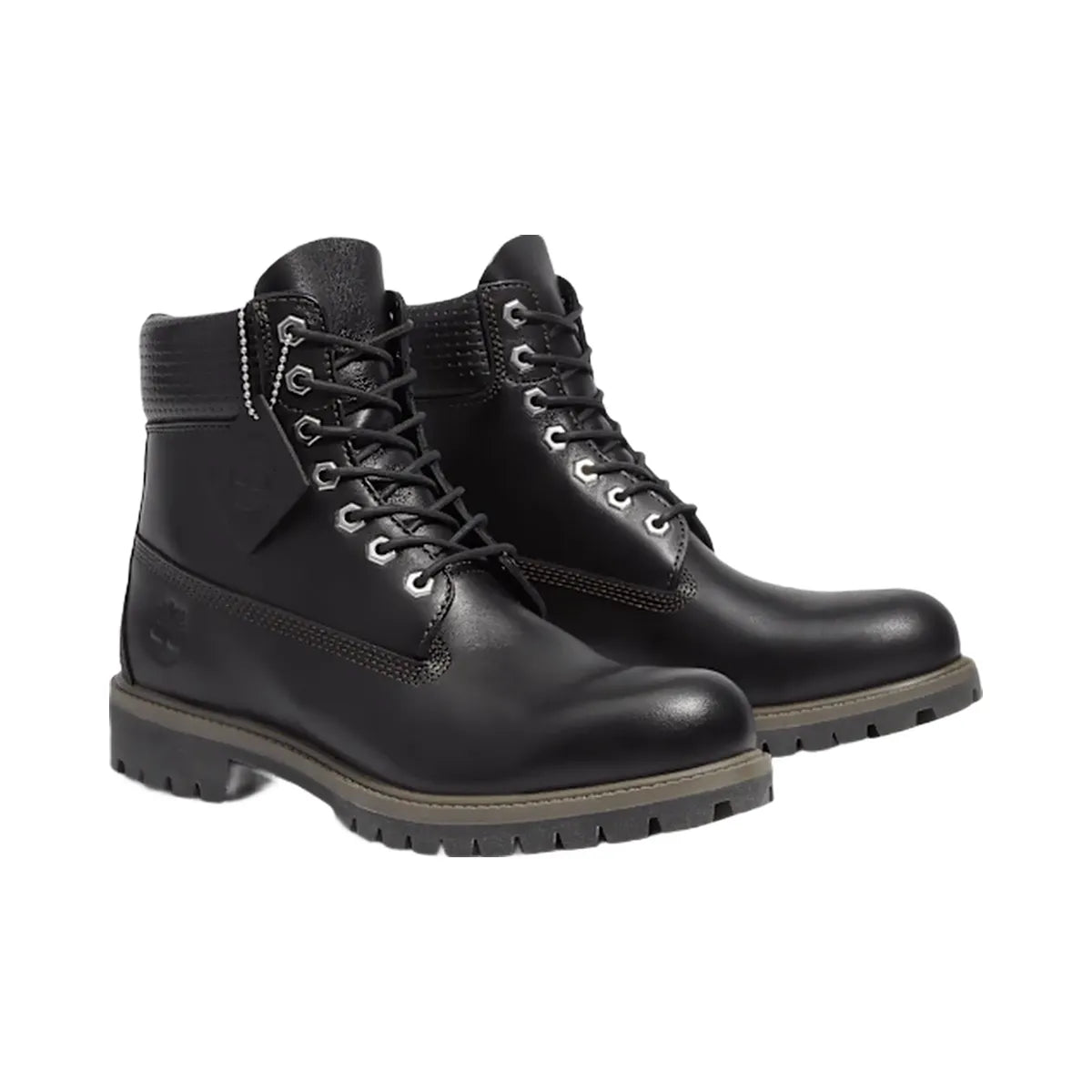 Timberland Premium 6-Inch Waterproof Boot Black Full-Grain/Dark Brown Men'S