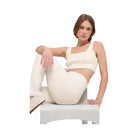Alo Women's Snuggle Up Sweater Bra - Ivory