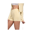 Alo Women's Wool Cashmere Ribbed Noble Short - Candlelight Yellow