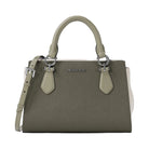 Michael Kors Marilyn Small Color-Block Saffiano Leather Messenger Bag Olive Combo