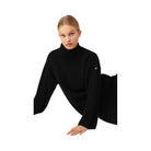 Alo Women's Cashmere Ribbed Winter Dream Mock Neck Coverup - Black