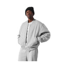 Alo Men's Renown Varsity Jacket - Athletic Heather Grey