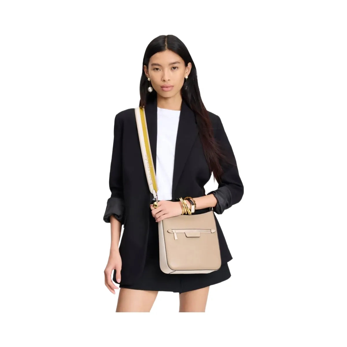 Kate Spade HUDSON messenger crossbody bag Timeless Taupe Multi