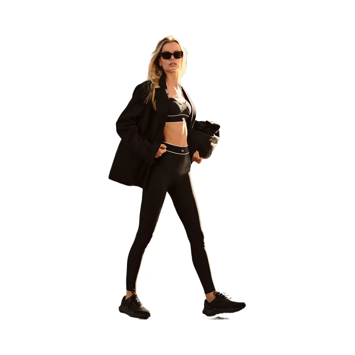 Alo Women's Airlift High-Waist Alignment Legging - Black/White