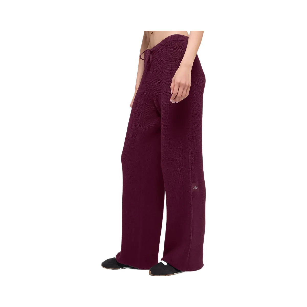 Alo Women's Supernatural Sweater Pant - Burgundy