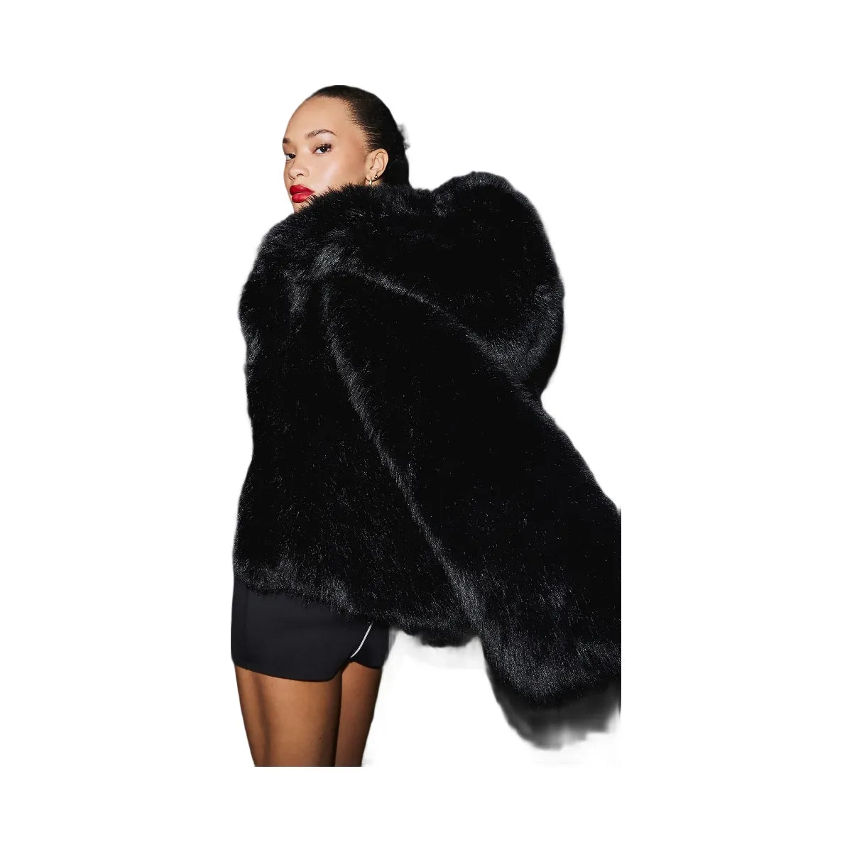 Alo Women's Opulent Faux Fur Statement Jacket - Black
