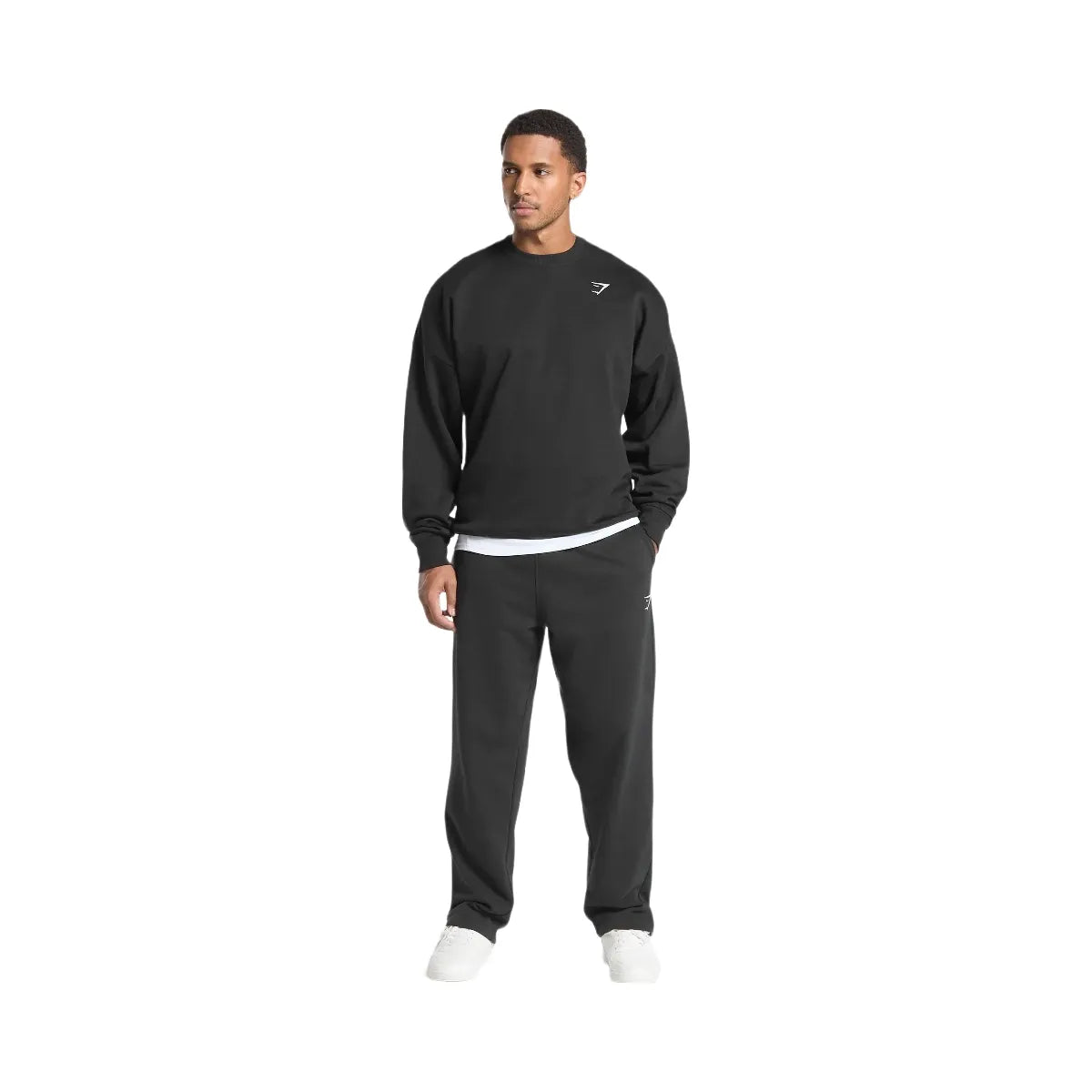 Gymshark Oversized Crest Crew - Black