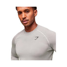 Gymshark Vital Long Sleeve T-Shirt - Light Grey/Smokey Grey
