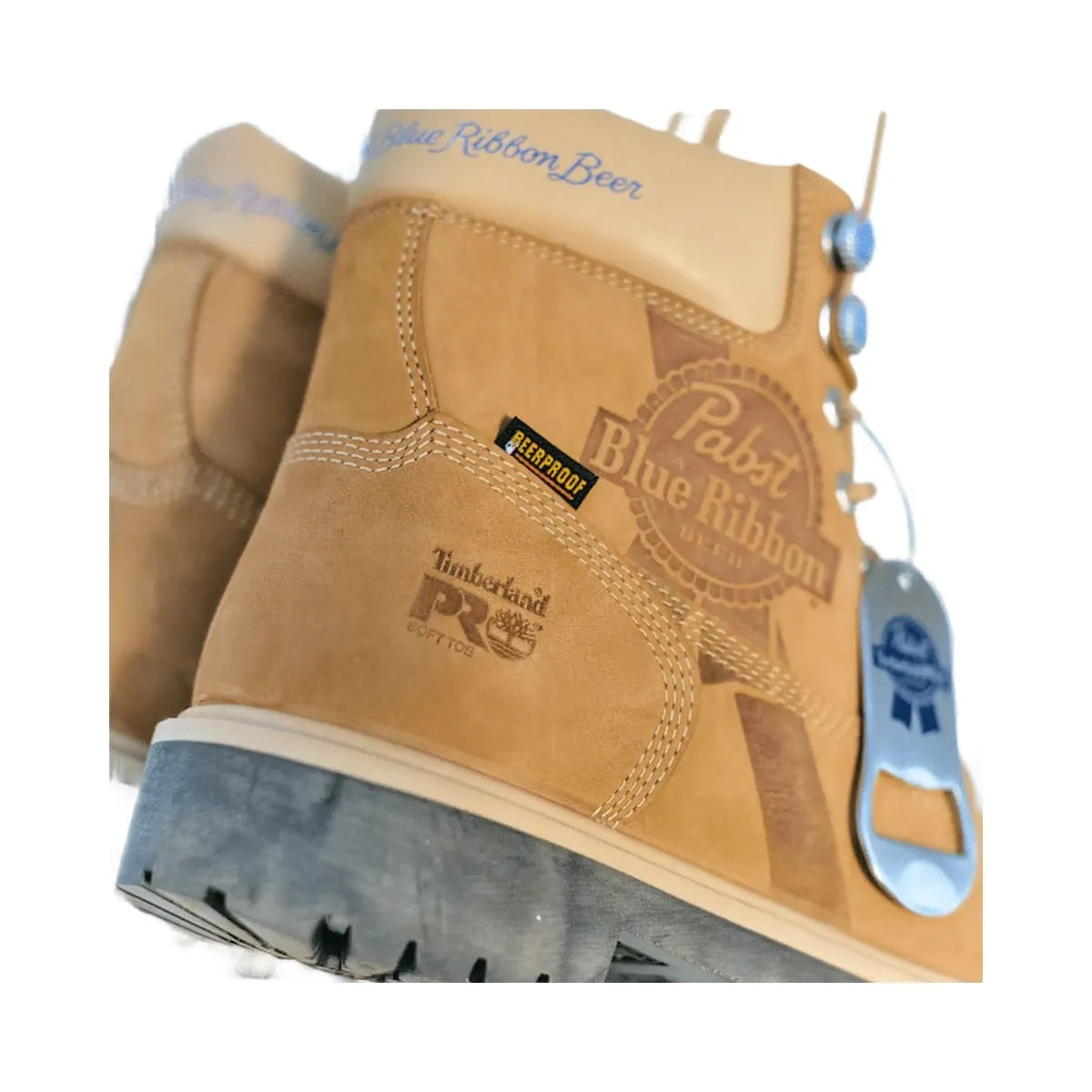Timberland Pro And Pabst Blue Ribbon Direct Attach 6" Soft Toe Waterproof Work Boot Wheat Nubuck Men'S