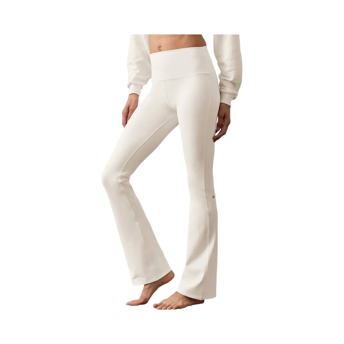 Alo Women's Airbrush High-Waist Bootcut Legging - Ivory