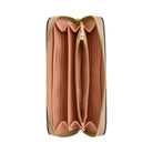 Coach Long Zip Around Wallet Pebbled Leather-Im-Cream-Peach