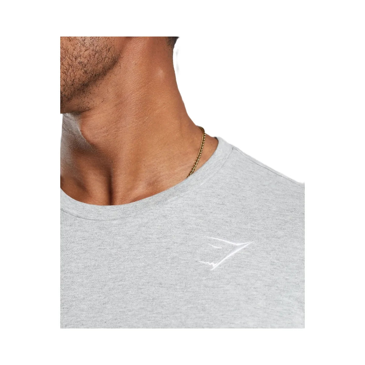 Gymshark Crest Long Sleeve T-Shirt - Light Grey Marl