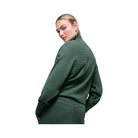 Alo Women's Waffle Weekend Escape Mock Neck Long Sleeve - Clover Green