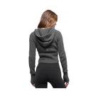 Alo Women's Wool Cashmere Ribbed Noble Full Zip Hoodie - Platinum Grey