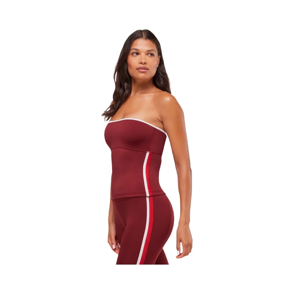 Gymshark Piping Bandeau With Shelf - Sets Red/Carmine Red/Soft White