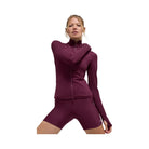Alo Women's Airlift Winter Warm Radiant Full-Zip Jacket - Burgundy