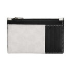 Coach Zip Card Case In Signature Canvas Signature Canvas-Chalk & Black