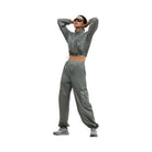 Alo Women's Sheer Game Time Wide Leg Jogger - Lunar Grey