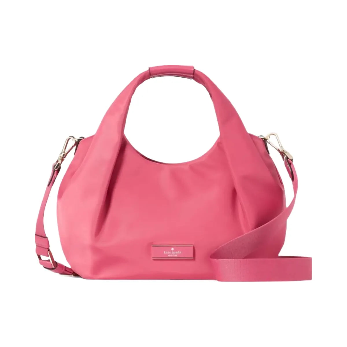 Kate Spade Carter Nylon Small Pleated Crossbody Rose Oil