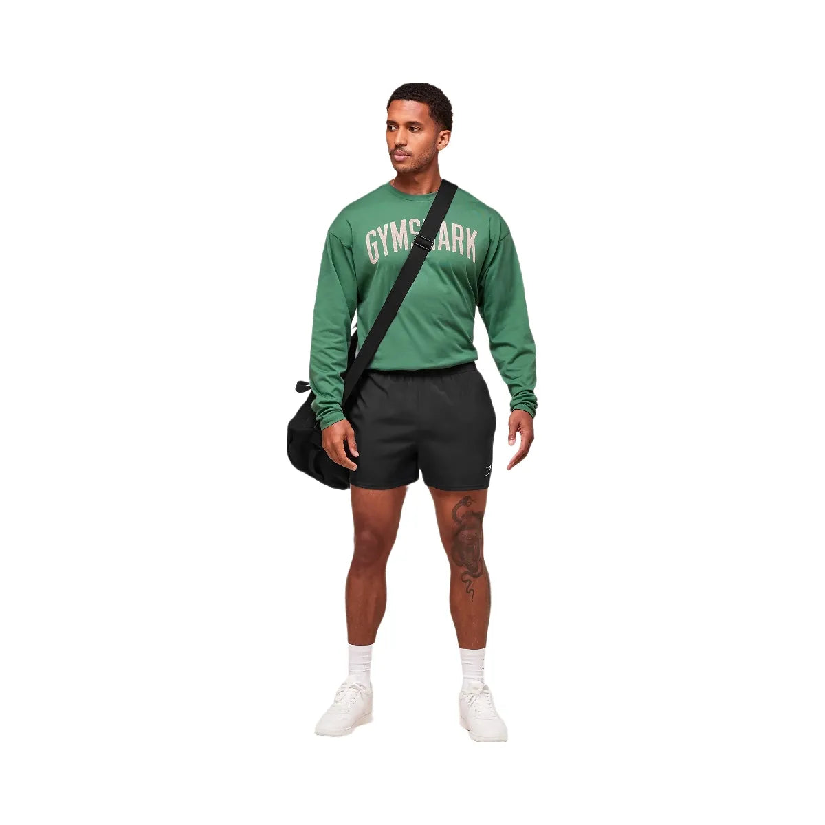 Gymshark Worn Graphic Long Sleeve T-Shirt - Lift Green