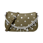 Michael Kors Carmela Small Embellished Convertible Crossbody Bag Olive