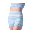 Alo Women's Sport Play High-Waist Knit Short - Seashell Blue/Ivory